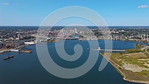 Providence aerial view, Rhode Island RI, USA