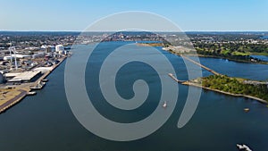 Providence aerial view, Rhode Island RI, USA