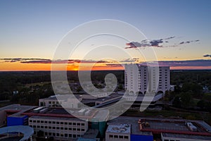 Providence Hospital at sunset