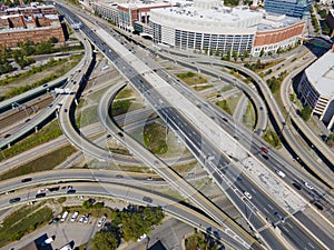 Providence interchange road, Rhode Island, USA