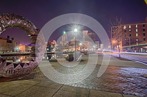 Providence Rhode Island from the far side of the waterfront