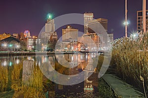 Providence Rhode Island from the far side of the waterfront