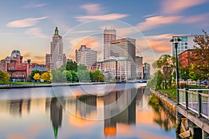 Providence, Rhode Island, USA River Skyline photo