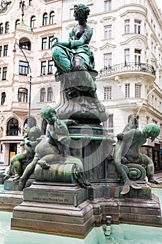 Providentia figure in Providentiabrunnen fountain photo