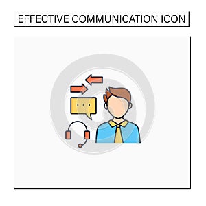 Providing feedback color icon