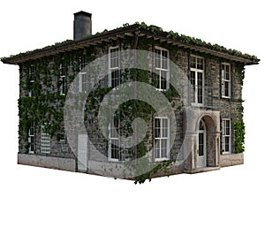 Province House Made of Stone With Ivy Growing