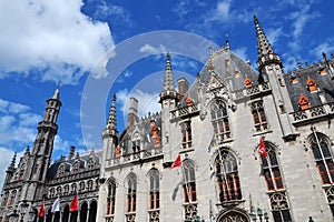 Provinciaal Hof - Province Court on Market place, Bruges, Belgium