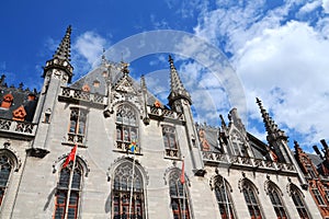 Provinciaal Hof - Province Court on Market place, Bruges, Belgium