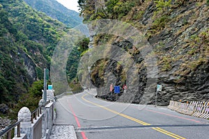 Provincial Highway 8 Central Cross-Island Highway near Cimu Bridge at Taroko National Park in Xiulin, Hualien, Taiwan