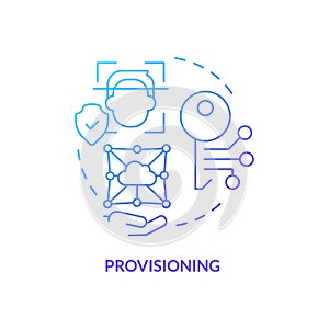 Provisioning blue gradient concept icon