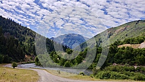 Provo Canyon and River Wasatch Mountains at Midway, Utah