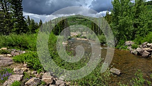 Provo river in Uinta Wasatch national forest photo