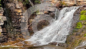 Provo water falls in Uinta cache Wasatch national forest in Utah