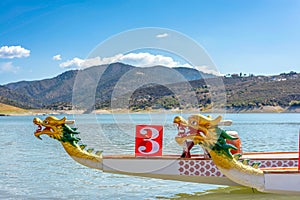 Prow of Dragon Boat - traditional Asian longboat