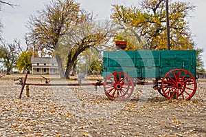 Prowers House and Wagon at Boggsville Santa Fe Trail