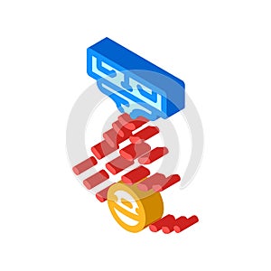 proximity sensor module isometric icon vector illustration