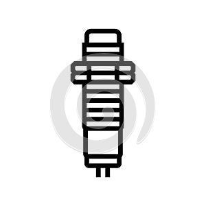 proximity sensor module line icon vector illustration