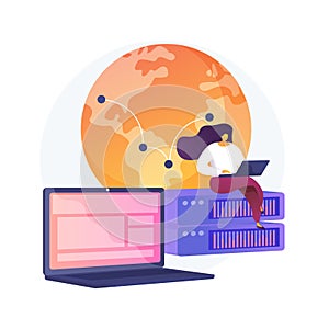 Proxy server abstract concept vector illustration.