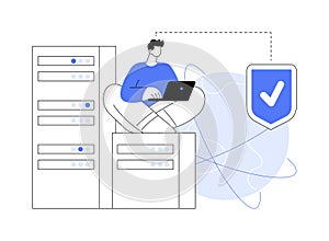 Proxy server abstract concept vector illustration.