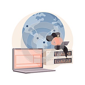 Proxy server abstract concept vector illustration.