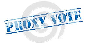 Proxy vote blue stamp