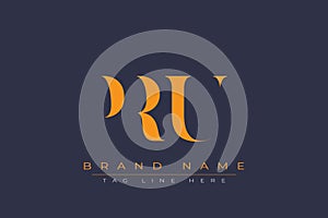 PRU abstract letter logo design