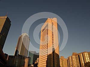 Prudential Tower, 111 Huntington Avenue skyscraper and 177 Huntington Avenue building, Boston, MA, USA