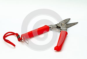 Pruning shears isolated on white background