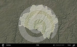 Prum highlighted, Germany. Physical