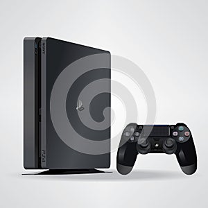 PS4 Slim vector Icon realistic illustration photo