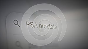 PSA Prostate Specific Antigen specific blood test values for prostate cancer search engine