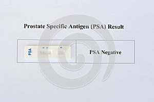 PSA result negative