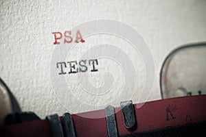 Psa test concept