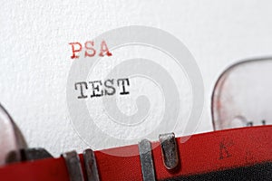 Psa test concept