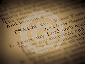 PSALM 23: Old Hymn from Hymnal Page