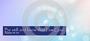 Psalm Be still and know that i am god