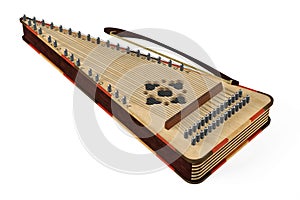 Psaltery gusli isolated