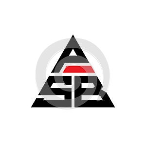 PSB triangle letter logo design with triangle shape. PSB triangle logo design monogram. PSB triangle vector logo template with red