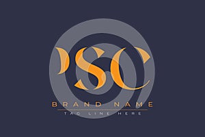 PSC abstract letter logo design