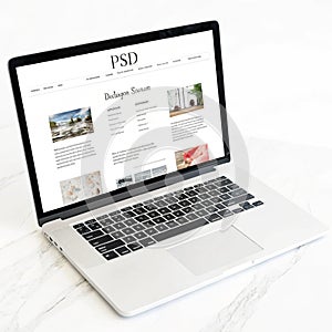 PSD Blog on transparent background