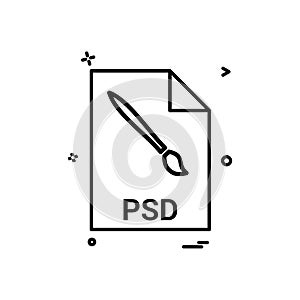 psd file file extension file format icon vector design