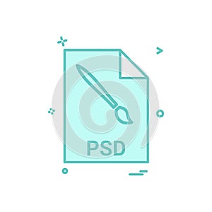 psd file file extension file format icon vector design