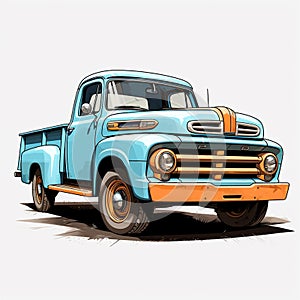 PSD illustration of a pickup truck