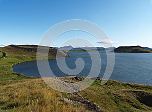 Pseudo-craters at Lake Myvatn, Iceland