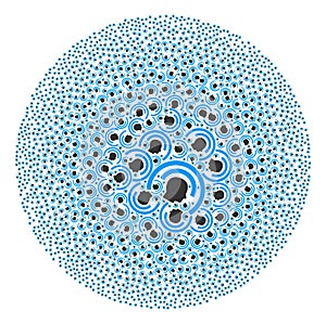 Psi Waves Icon Spheric Globula Mosaic