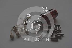 Psilocin psychedelic formula. Medical psilocin on the health of Mental health photo