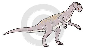 psittacosaurus dinosaur ancient vector illustration transparent background