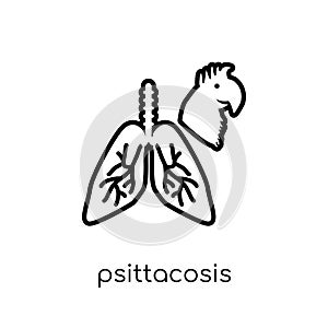 Psittacosis icon. Trendy modern flat linear vector Psittacosis i