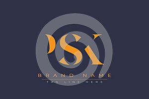 PSK abstract letter logo design