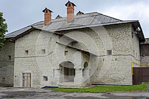 Pskov, blockhouse building on the territory of Krom